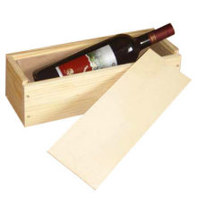 1 Single Bottle Hinged Wooden Wine Box